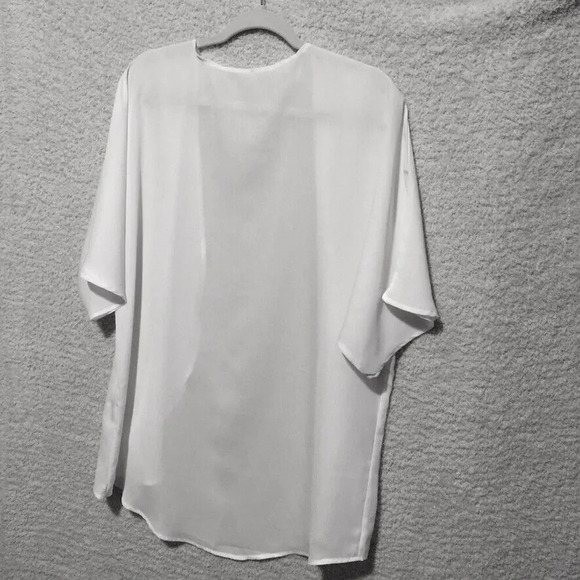 Unbranded Women's White Cover up Beach Casual light weight Small - Picture 2 of 6